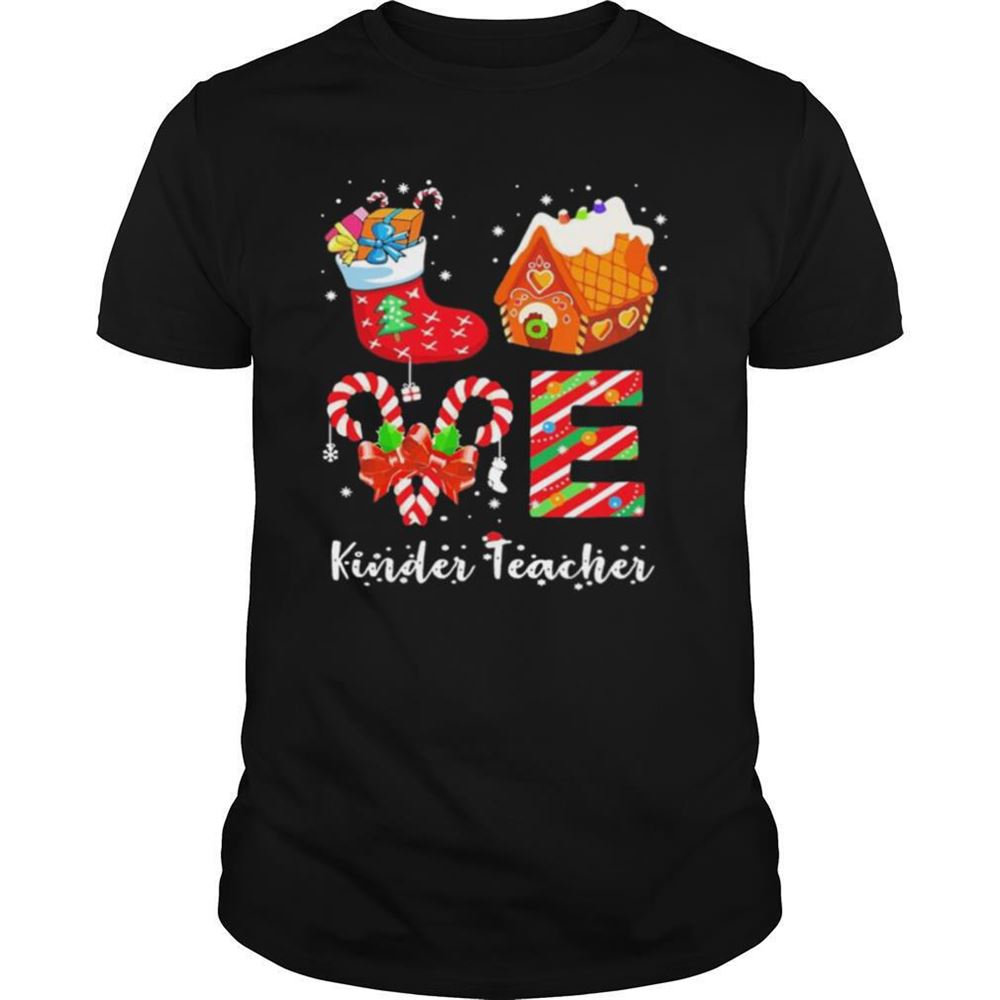 Awesome Love Socks House Kinder Teacher Merry Christmas Shirt 