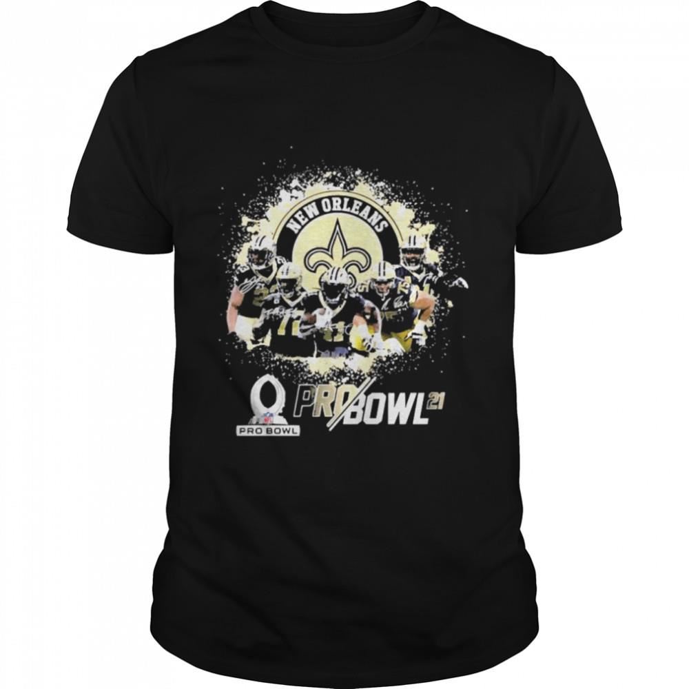 Attractive New Orleans Saints Football Team Signatures Shirt 