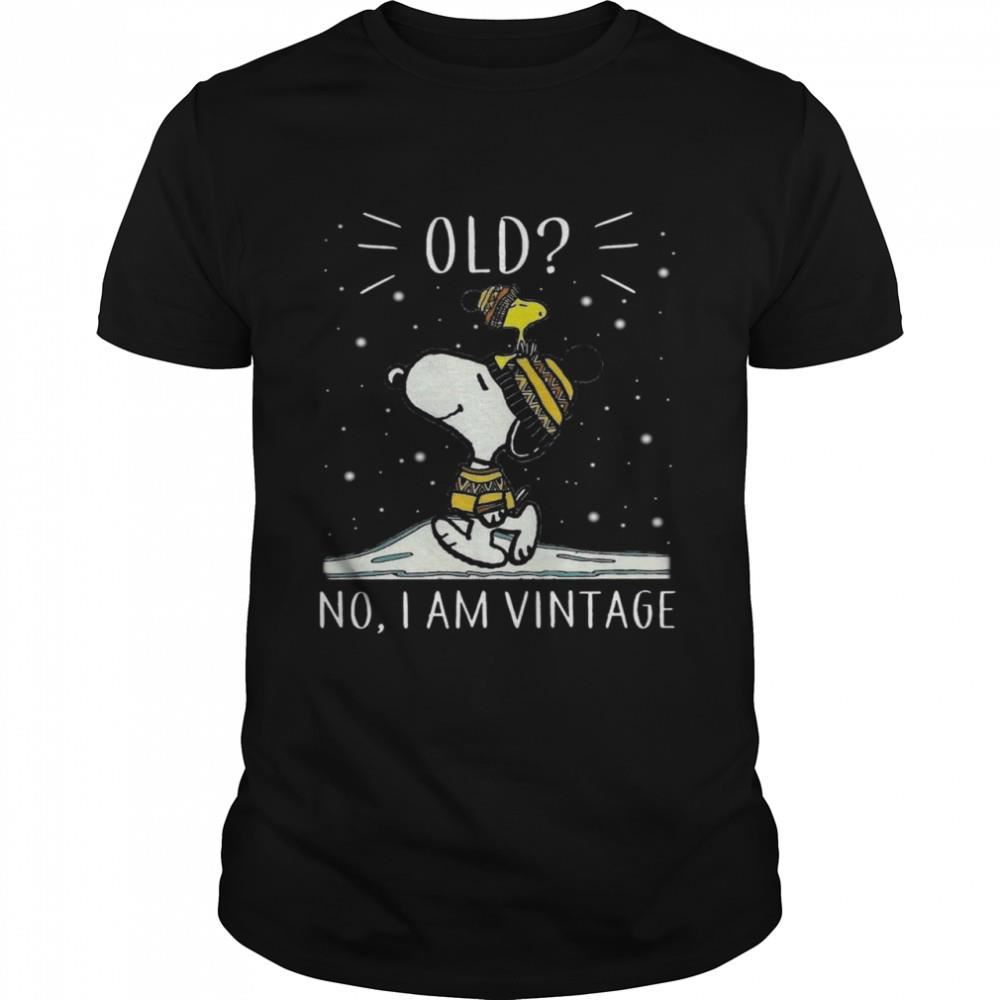 High Quality Old No I Am Vintage Snoopy And Woodstock Shirt 