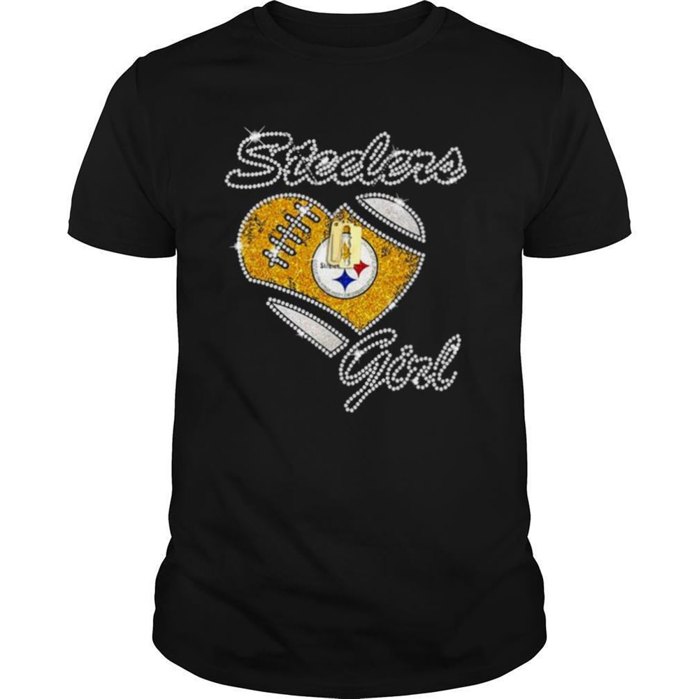 Best Pittsburgh Steelers Girl Heart Diamond Shirt 