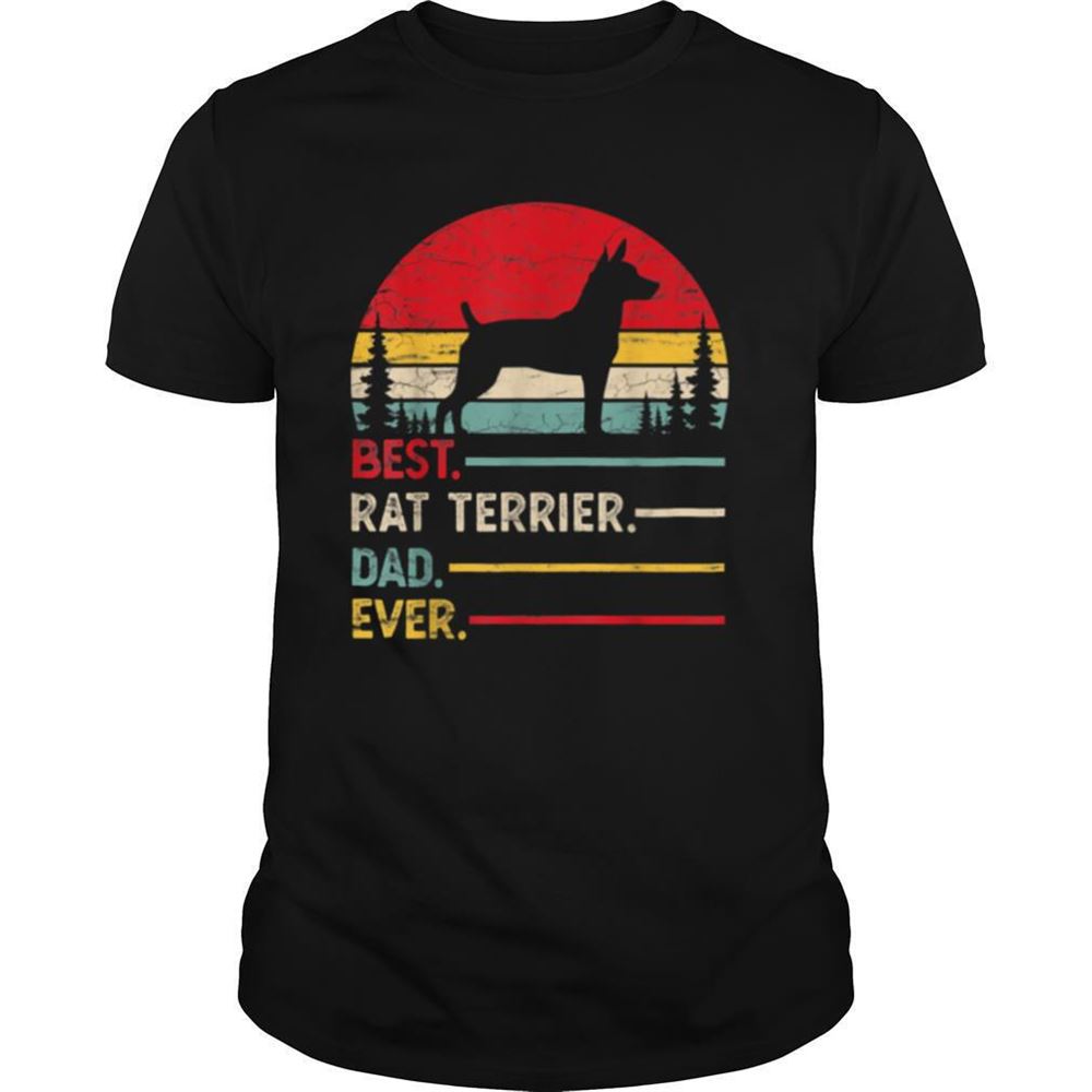 Attractive Rat Terrier Best Dad Ever Dog Shirt 