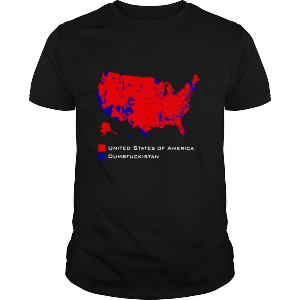 Awesome Republican Version United States Of America Vs Dumbfuckistan Election Map Shirt 