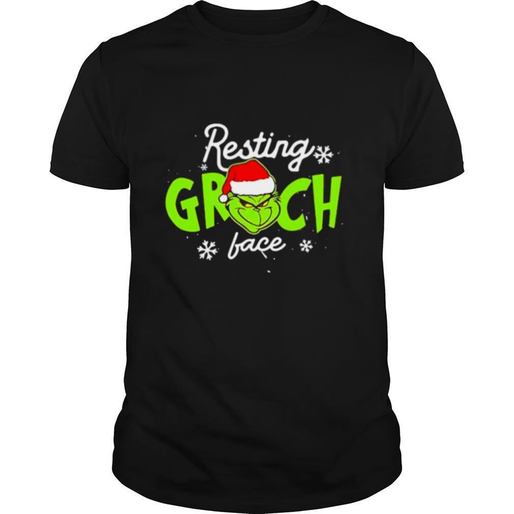 Interesting Resting Grinch Face Merry Christmas Shirt 