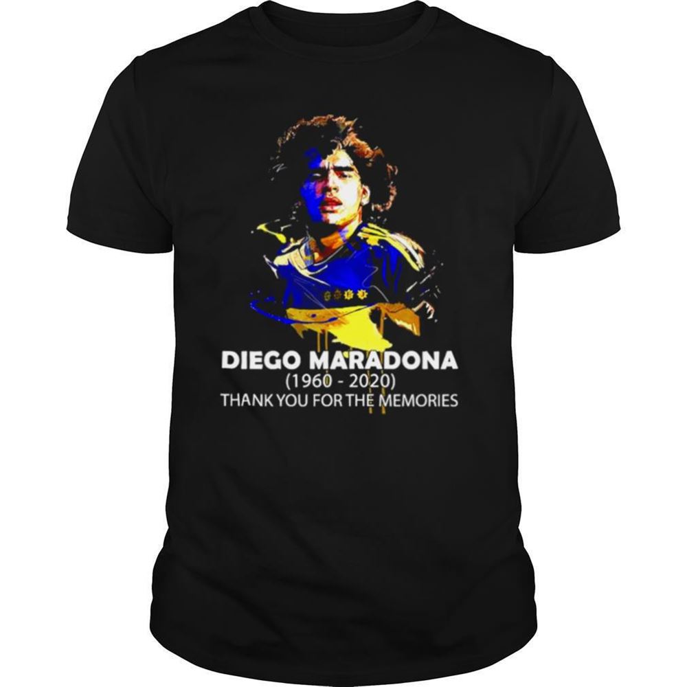 Best Rip Diego Maradona 1960 2020 Thank You For The Memories Shirt 