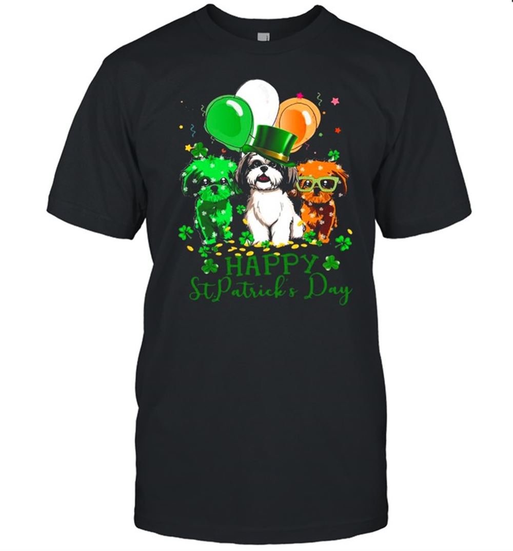 Awesome Shih Tzu Happy Stpatricks Day 2021 Shirt 