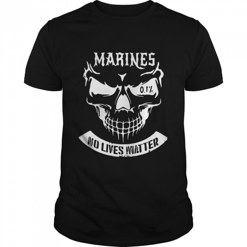 Awesome Skull Marines No Lives Matter Shirt 
