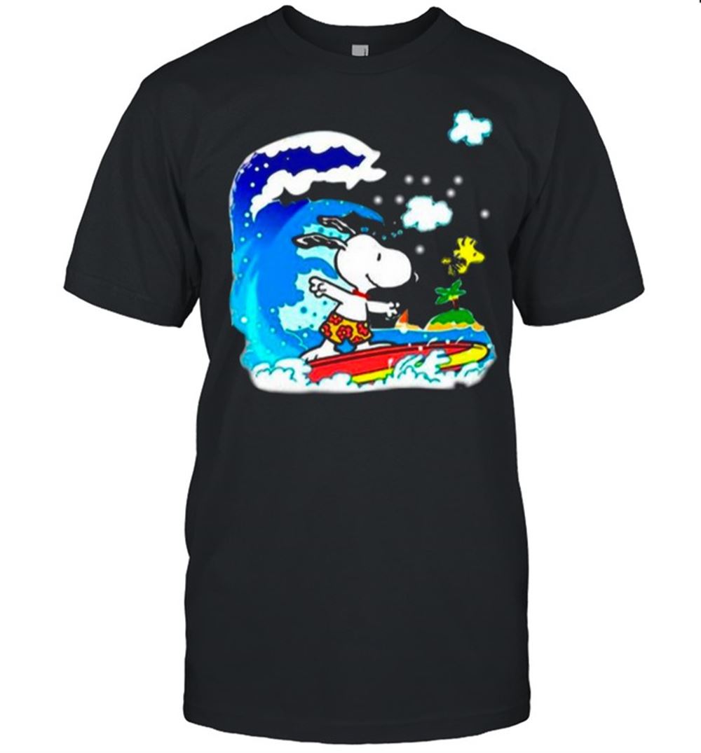 Happy Snoopy Woodstock Surfing In Vacation 2021 Shirt 