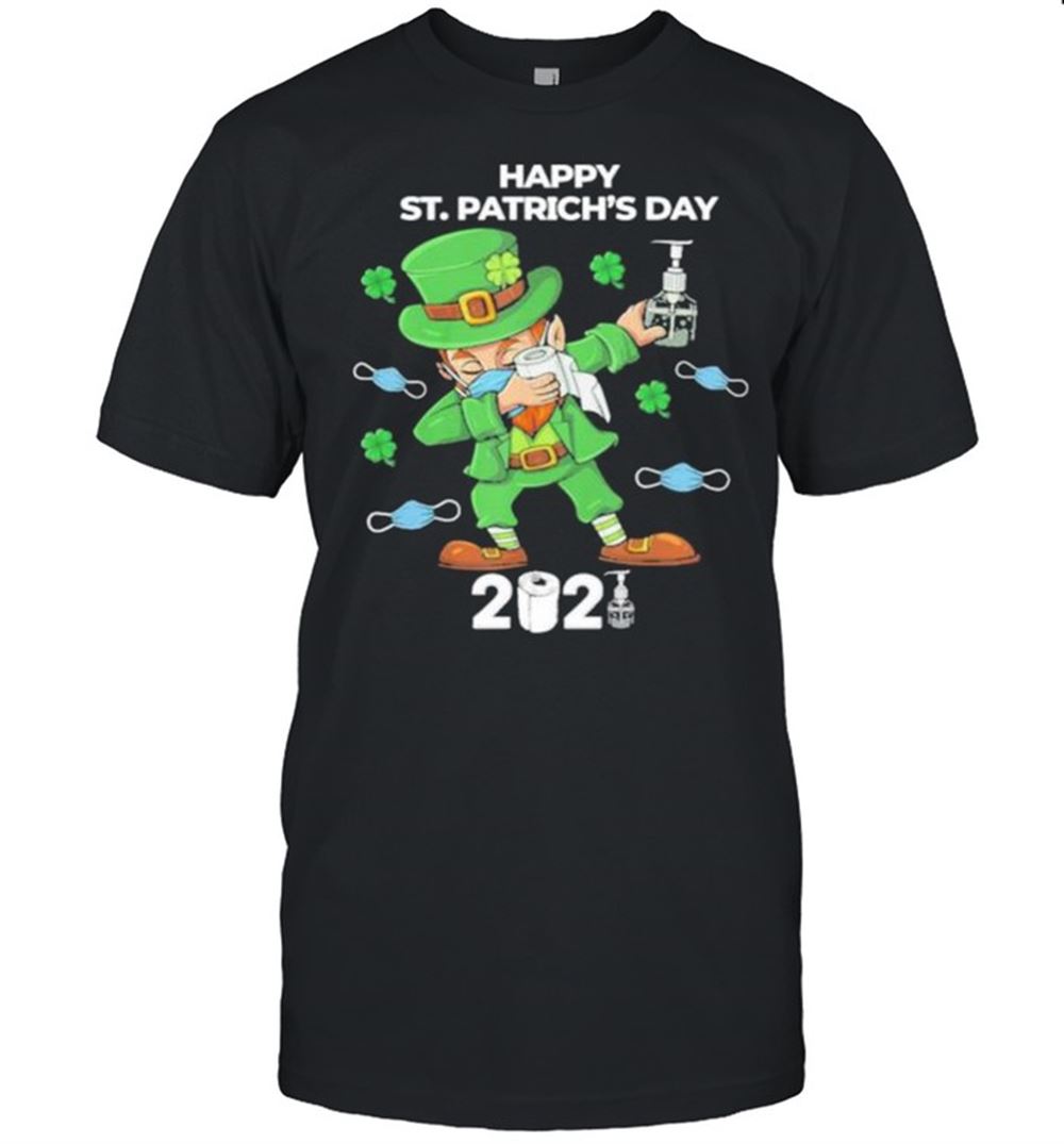 Happy St Patricks Day 2021 Dabbing Leprechaun Shirt 