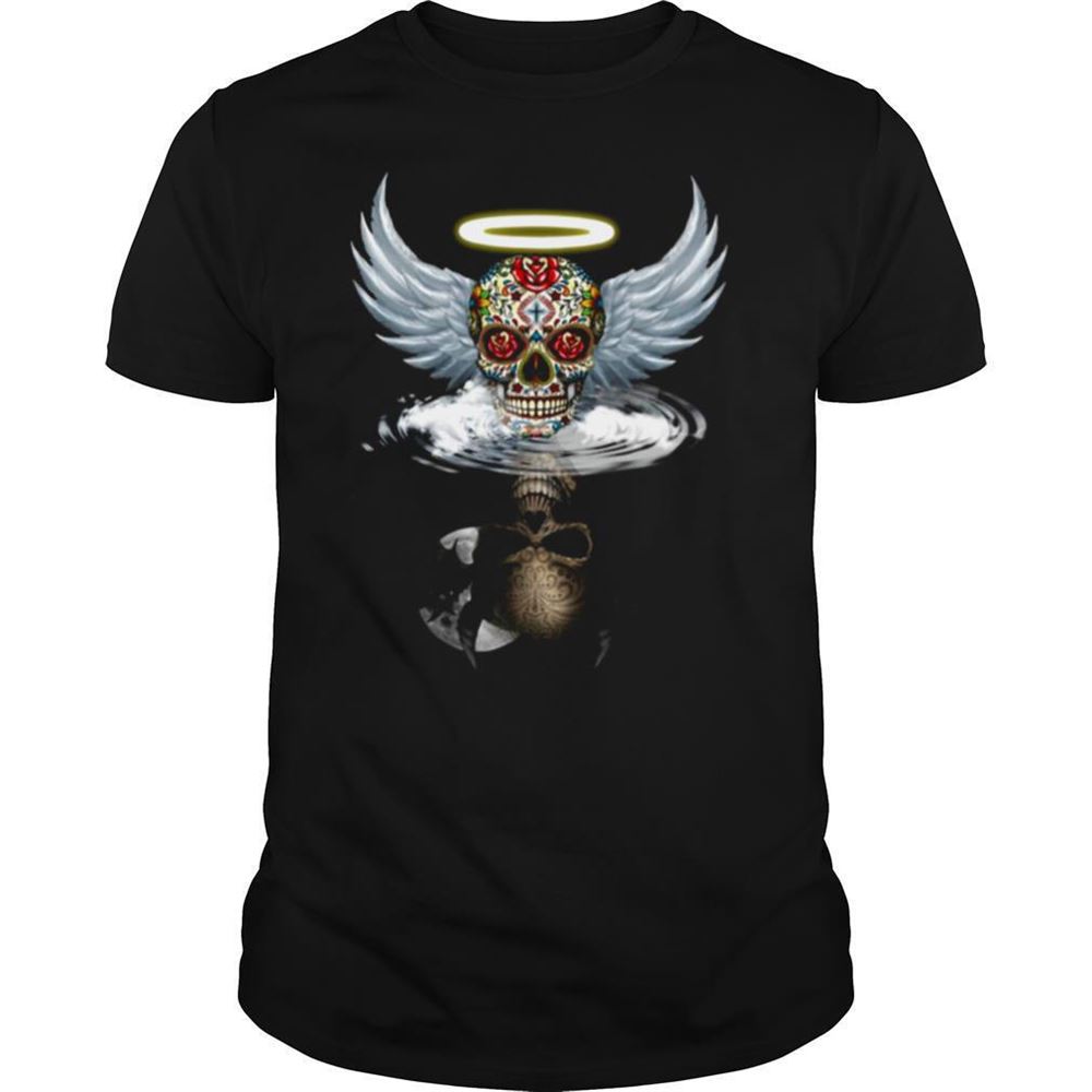 Awesome Sugar Skull Evil Devil Crewneck Shirt 