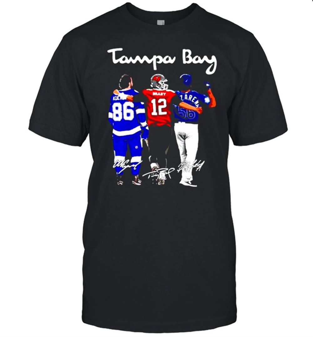 Limited Editon Tampa Bay Nikita Kucherov Tom Brady And Randy Arozarena Fiends Signature Shirt 