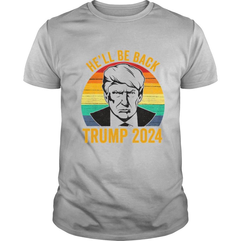 High Quality Vintage Hell Be Back Trump 2024 Vintage Shirt 