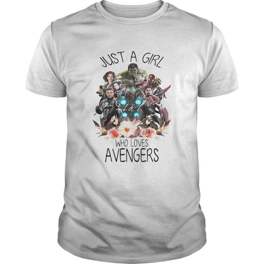 Amazing Just A Girl Who Loves Avengers Flower Shirt 