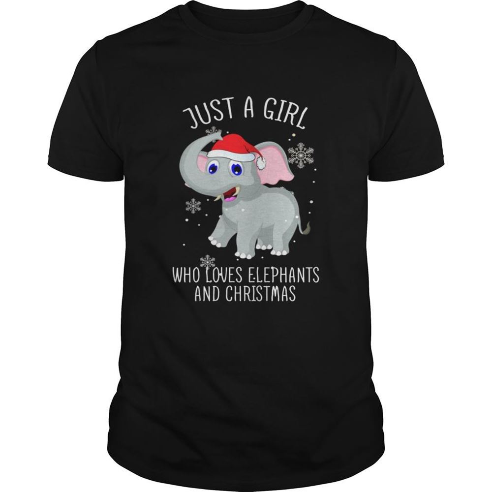 Promotions Just A Girl Who Loves Elephants And Christmas Shirt 