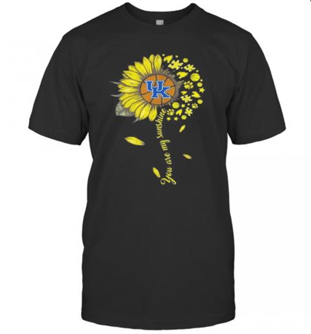 Gifts Kentucky Wildcats Baseball You Are My Sunshine Sunflower T-shirt 