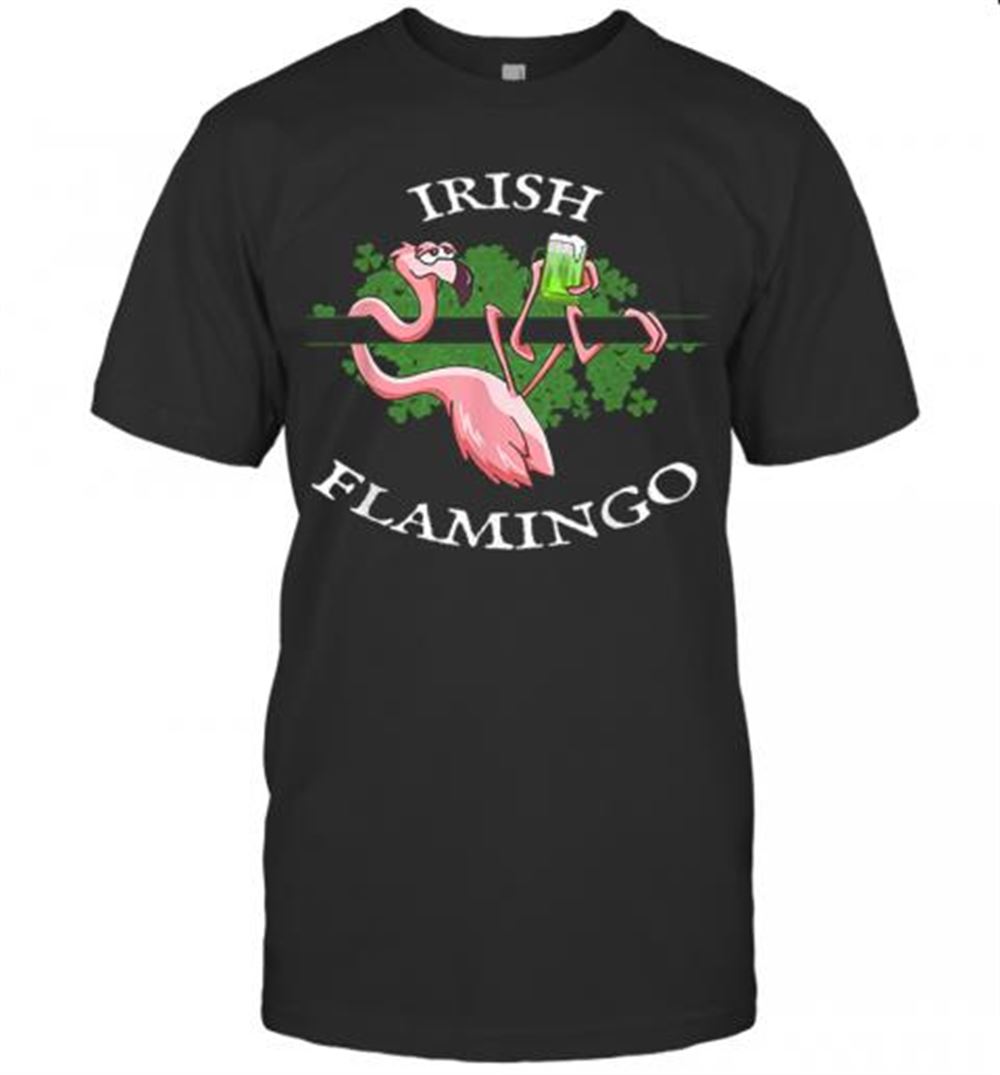 Special Lazy Irish Flamingo Shamrock Beer Mug St Pattys Day T-shirt 