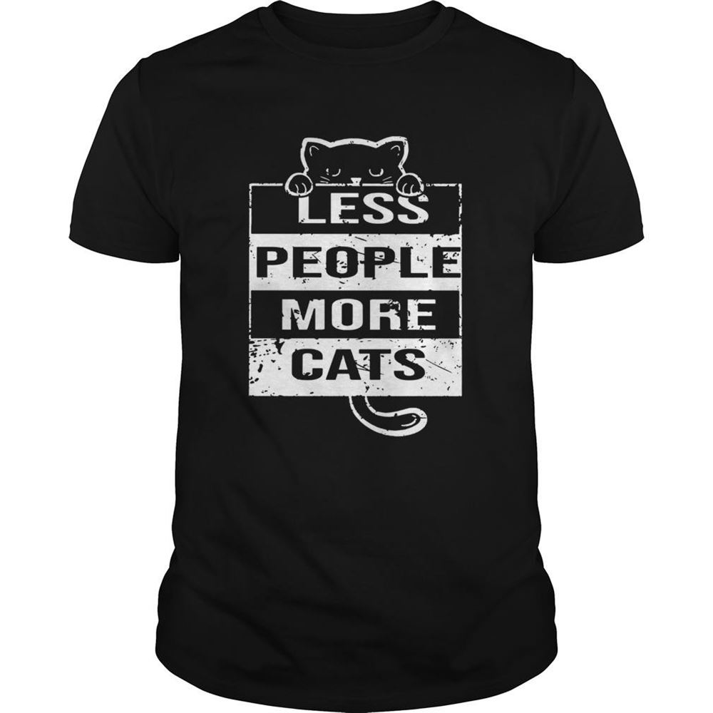 Amazing Less People More Cats Shirt 