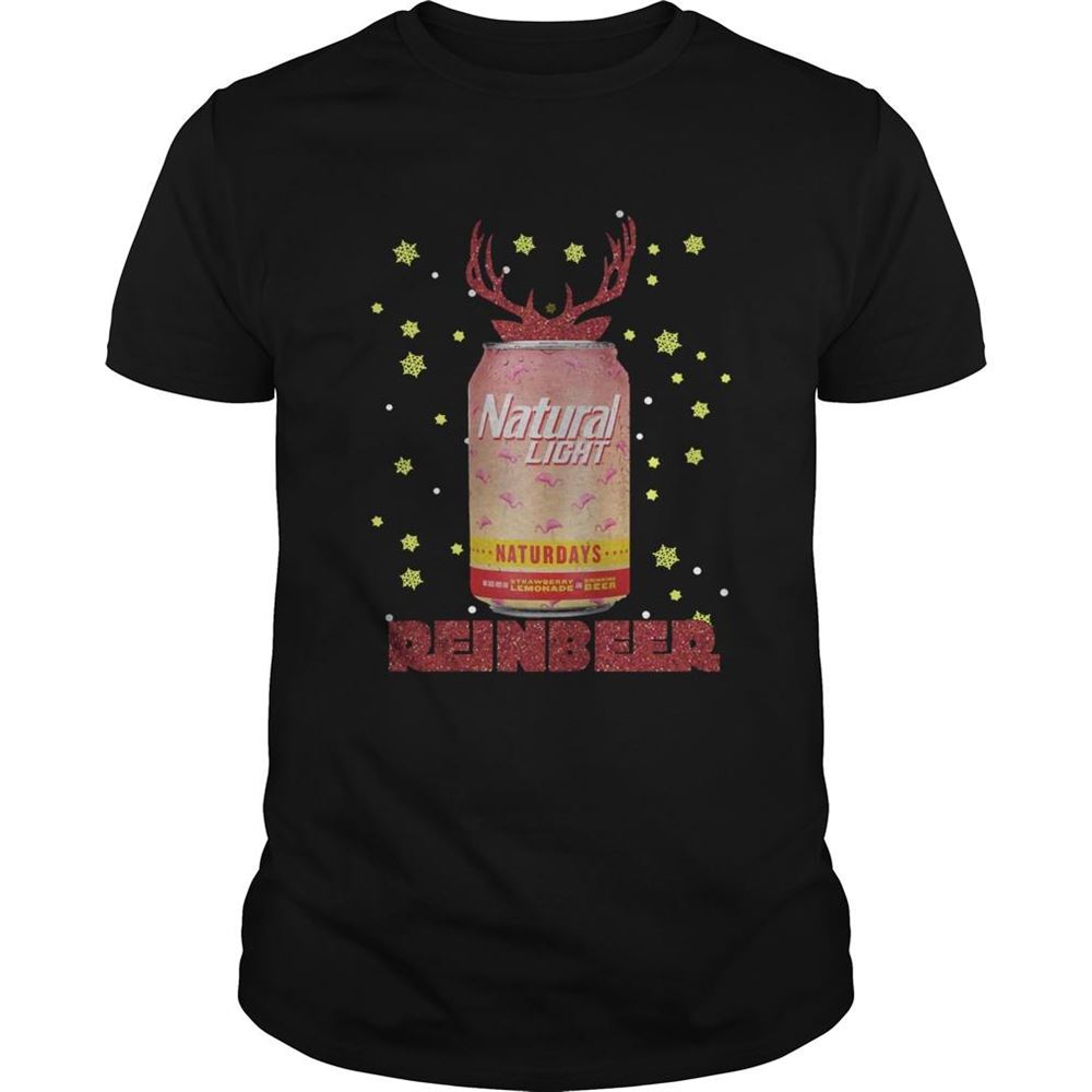High Quality Natural Light Beer Strawberry Lemonade Naturdays Reinbeer Christmas Shirt 