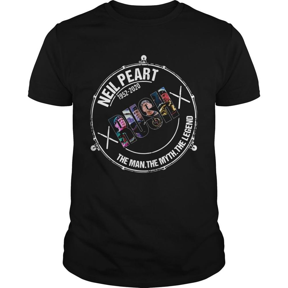 Awesome Neil Peart 1952 2020 Rush The Man The Myth The Legend Shirt 