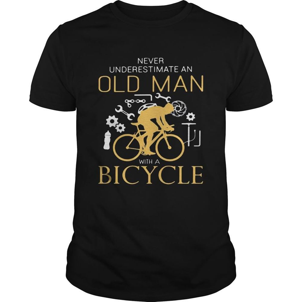 Attractive Never Underestimate An Old Man With A Bicycle Shirt 