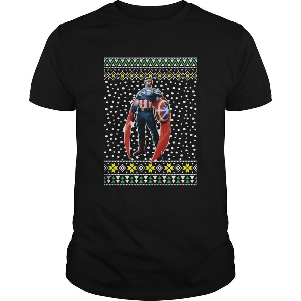 Gifts New Captain America Falcon Ugly Christmas Shirt 
