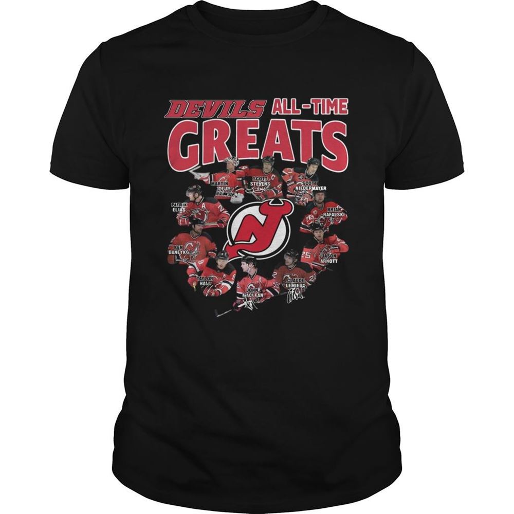 Limited Editon New Jersey Devils All Time Great Players Signatures Shirt 