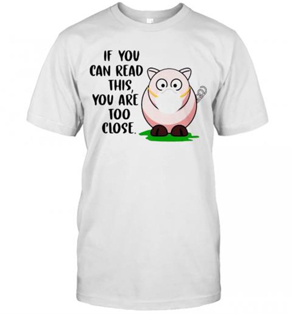 Great Pig If You Can Read This Youre Too Close T-shirt 