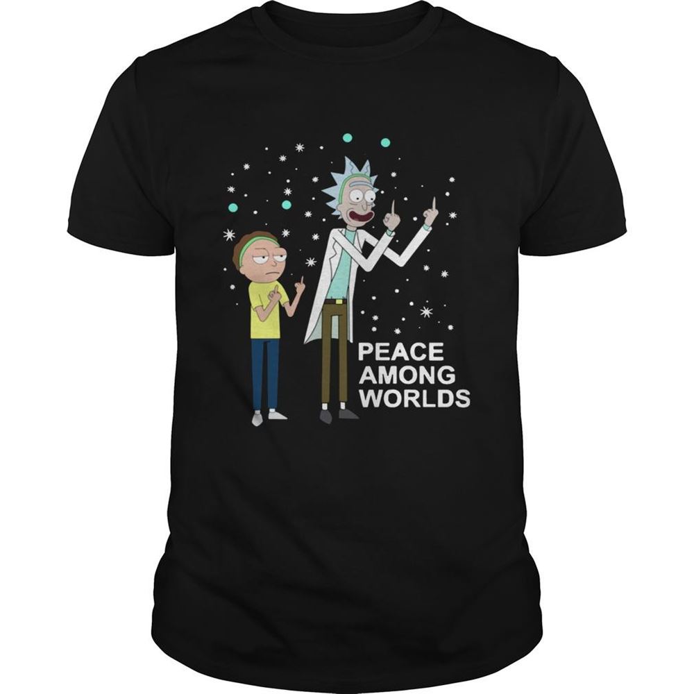 Awesome Rickmorty Peace Among Worlds Shirt 