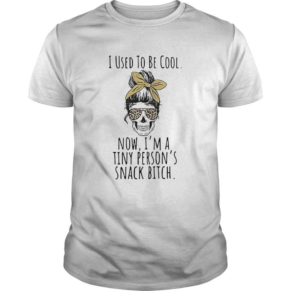 Great Skull Mother I Used To Be Cool Now Im A Tiny Persons Snack Bitch Shirt 