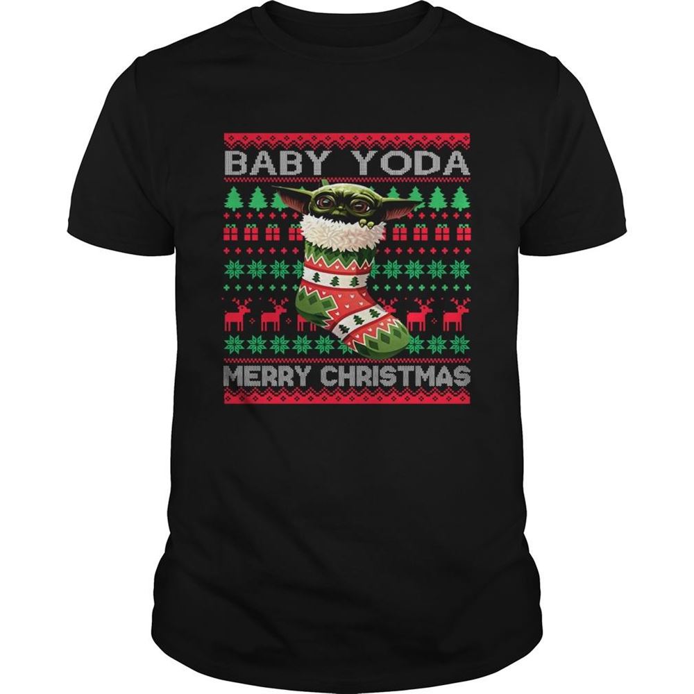 Special Socks Baby Yoda Merry Christmas Ugly Christmas Shirt 
