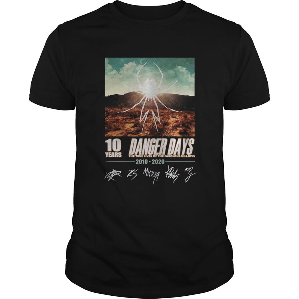 Attractive Spider 10 Years Danger Days The True Lives Of The Fabolous Killjoys 2010 2020 Signatures Shirt 