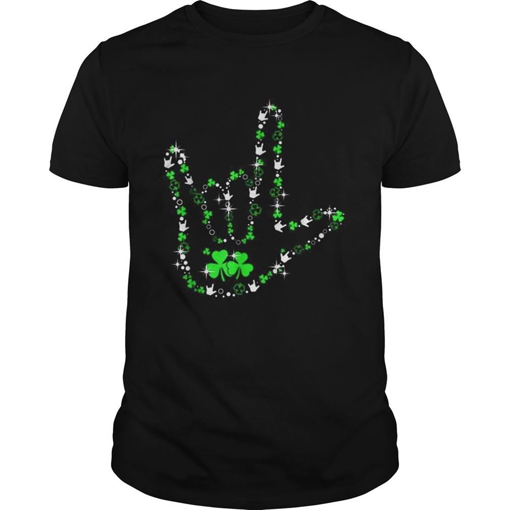 High Quality St Patricks Day Asl American Sign Language Lover Gift Shirt 