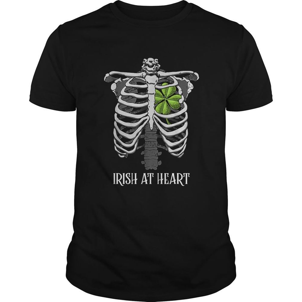 Attractive St Patricks Day Skeleton Irish Heart Shirt 