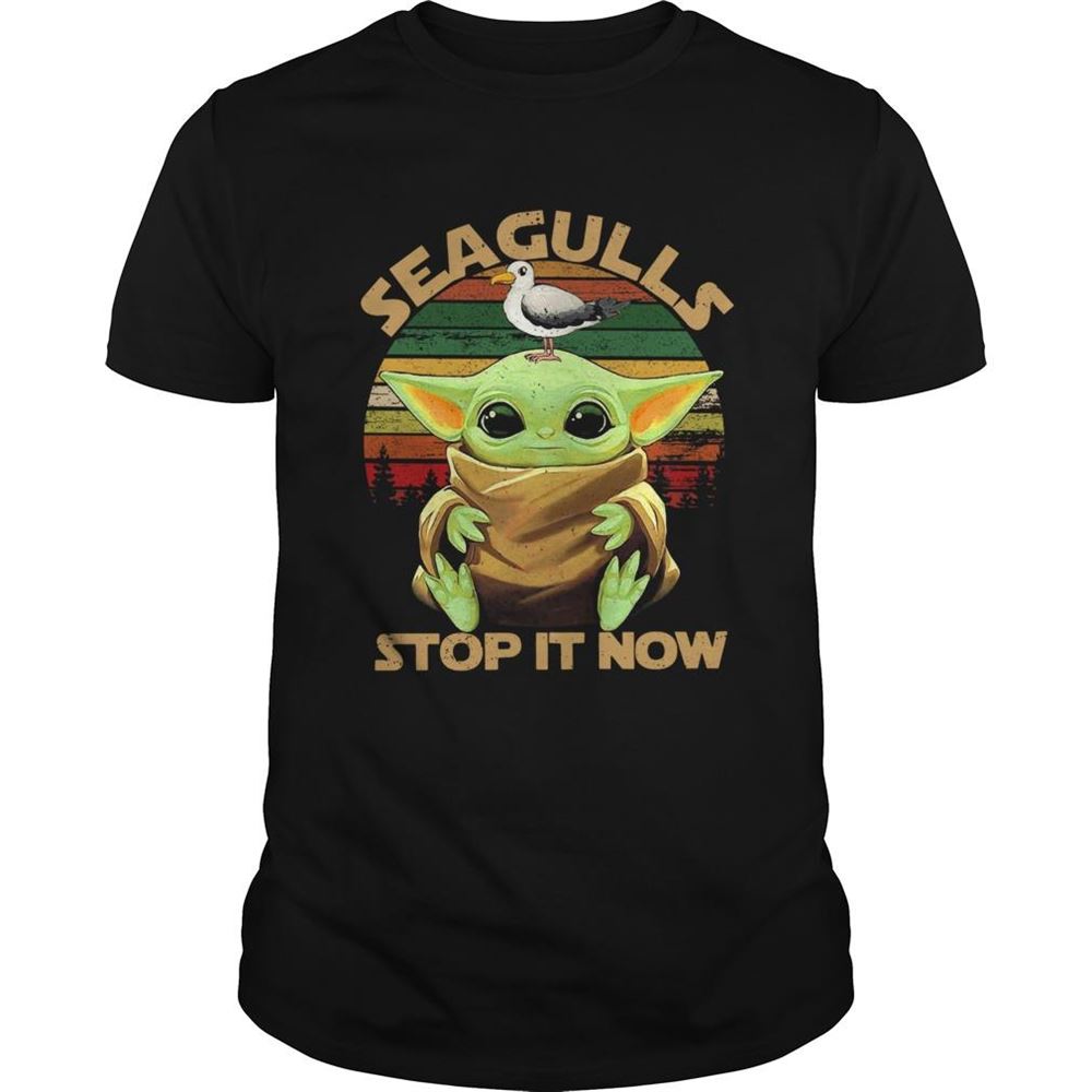 Best Star Wars Seagulls Baby Yoda Stop It Now Shirt 