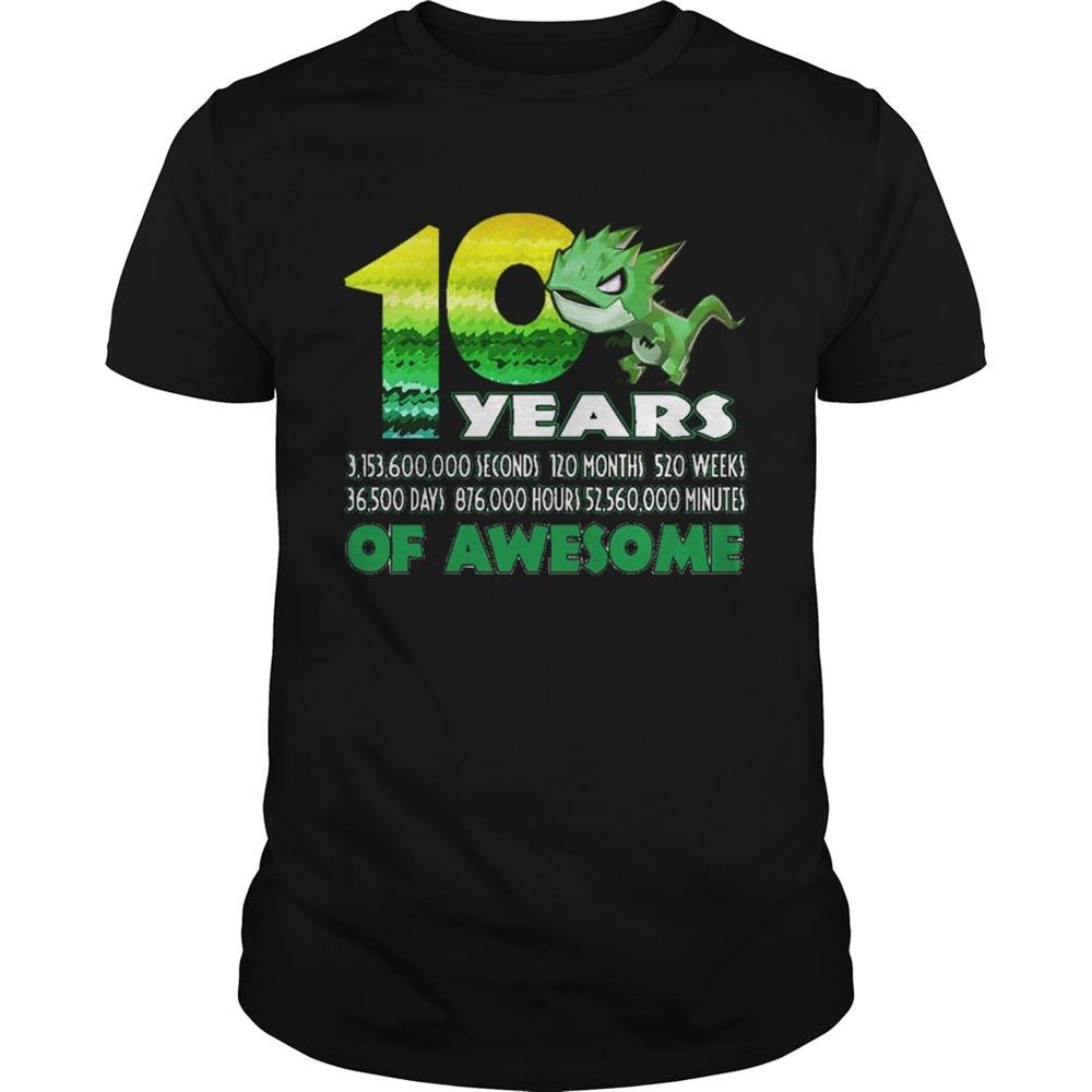 Great T-rex Dinosaur 10th Birthday Shirt For Awesome 9 Year Old Shirt 