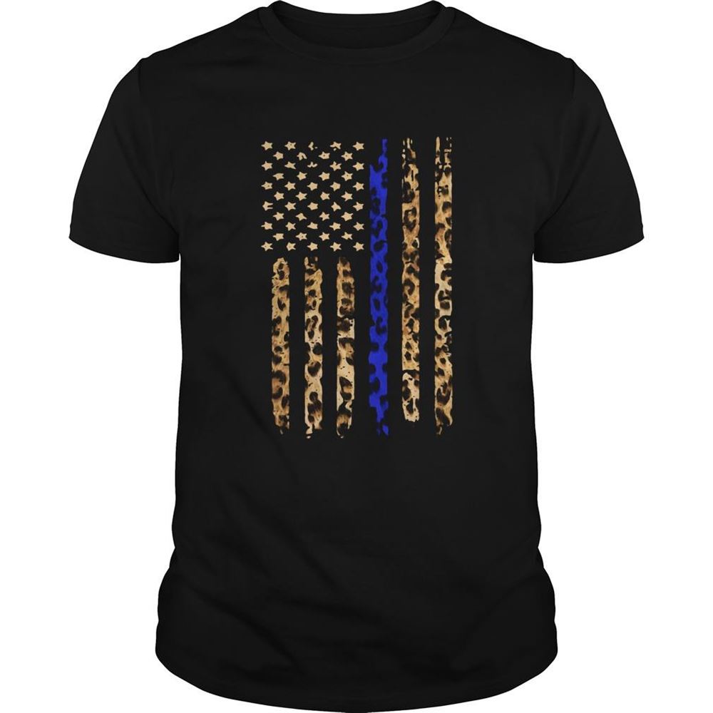 Awesome Thin Blue Line Leopard Shirt 