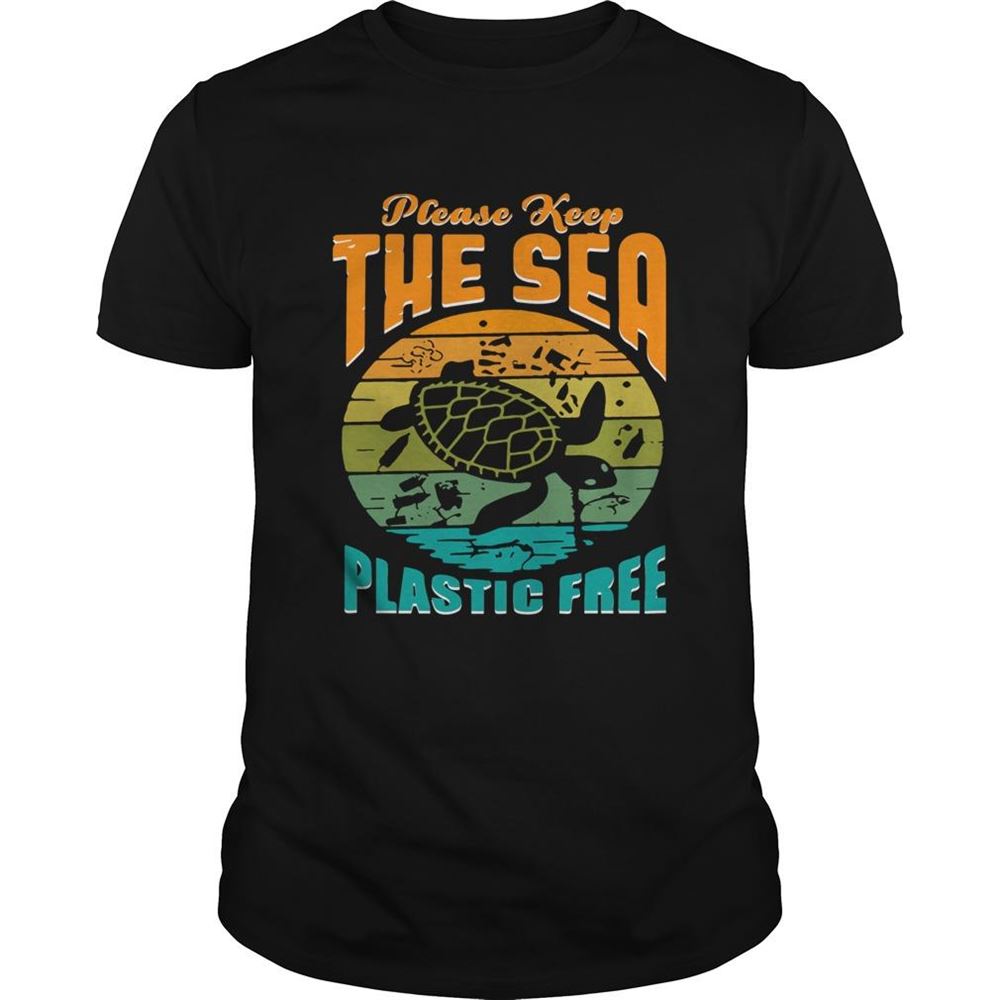 Gifts Turtle Please Keep The Sea Plastic Free Vintage Shirt 