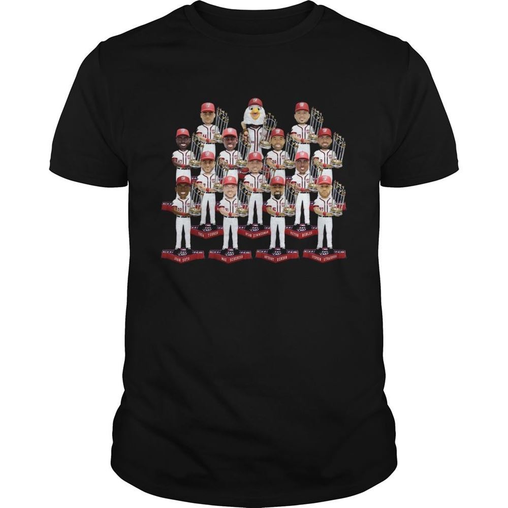 Amazing Washington Nationals World Series Champs Bobbleheads Shirt 