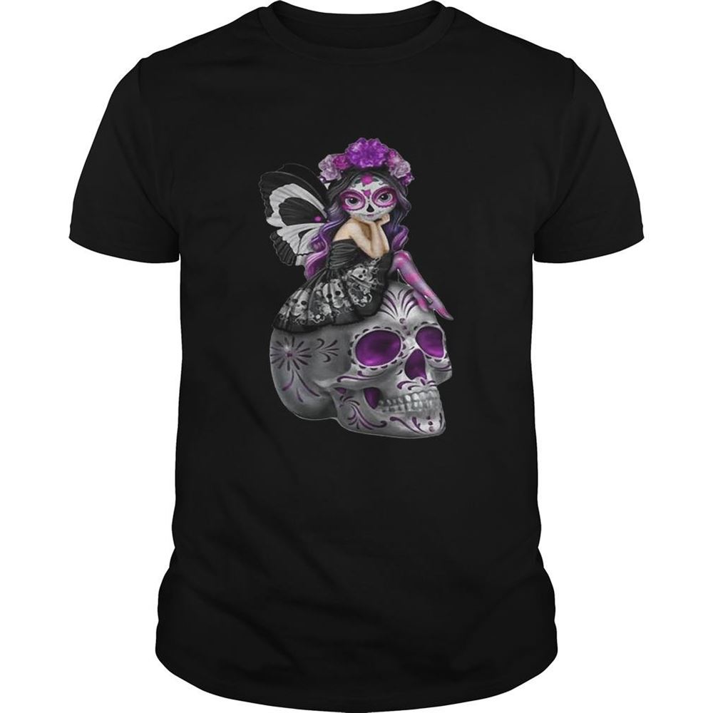 Promotions Jasmine Becket Griffith Fairies Atop Decorative Sugar Skulls Tshirt 