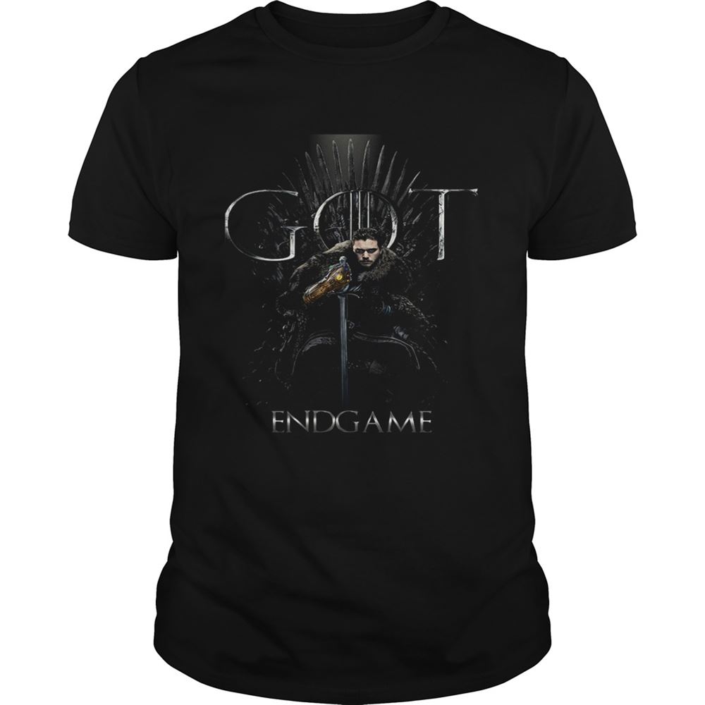 Best Jon Snow Got Game Of Thrones And Avengers Endgame Tshirt 