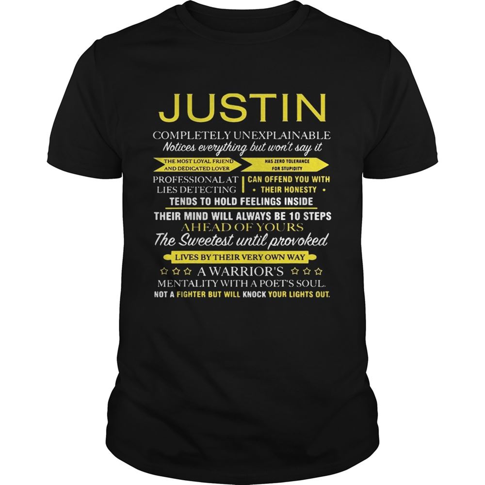 Limited Editon Justin Completely Unexplainable Shirt 