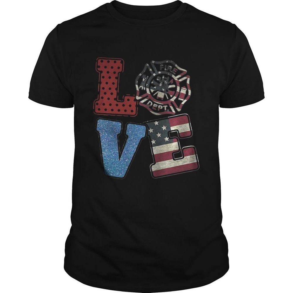 Special Love Firefighter American Flag Shirt 