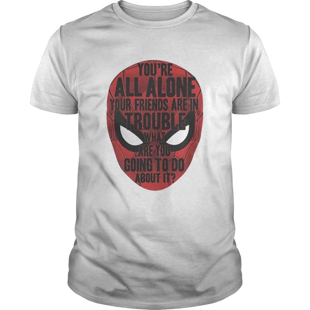 Promotions Marvel Spiderman Far From Home Face Words Shirt 
