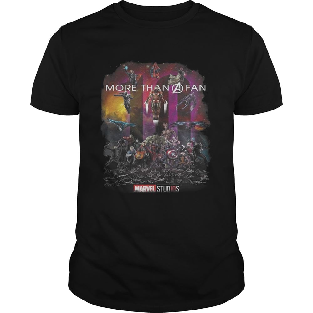 High Quality More Than A Fan Marvel Studios Avenger Shirt 