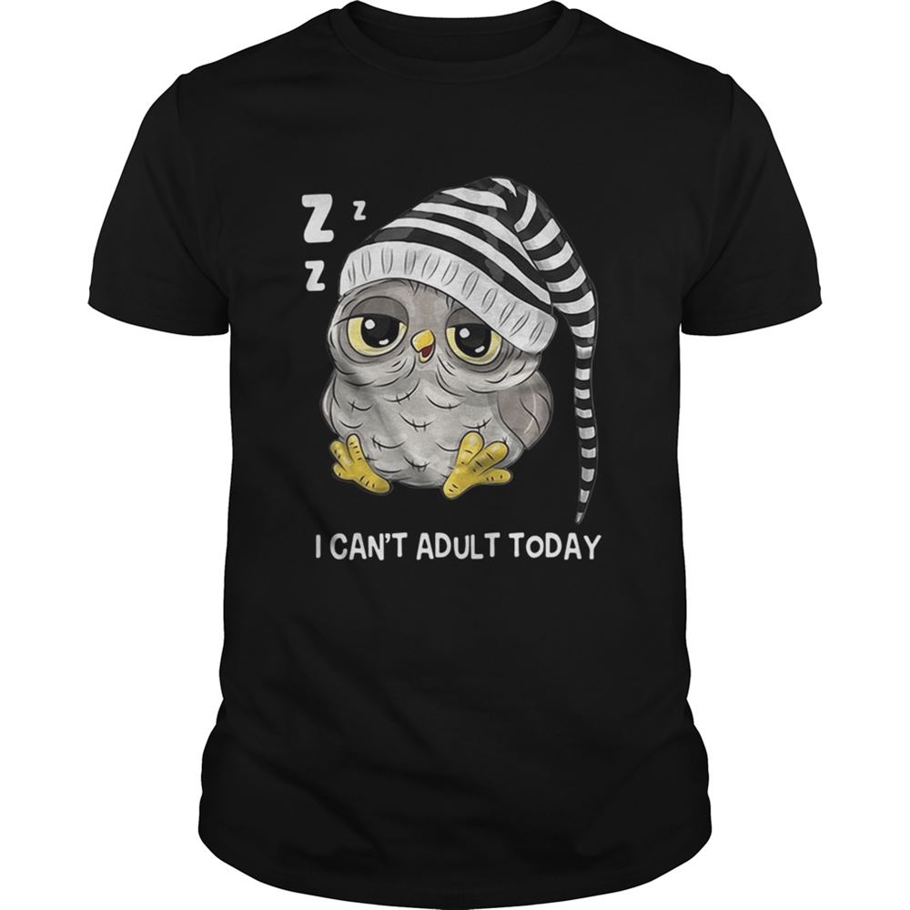 High Quality Owl I Cant Adult Today Shirt 