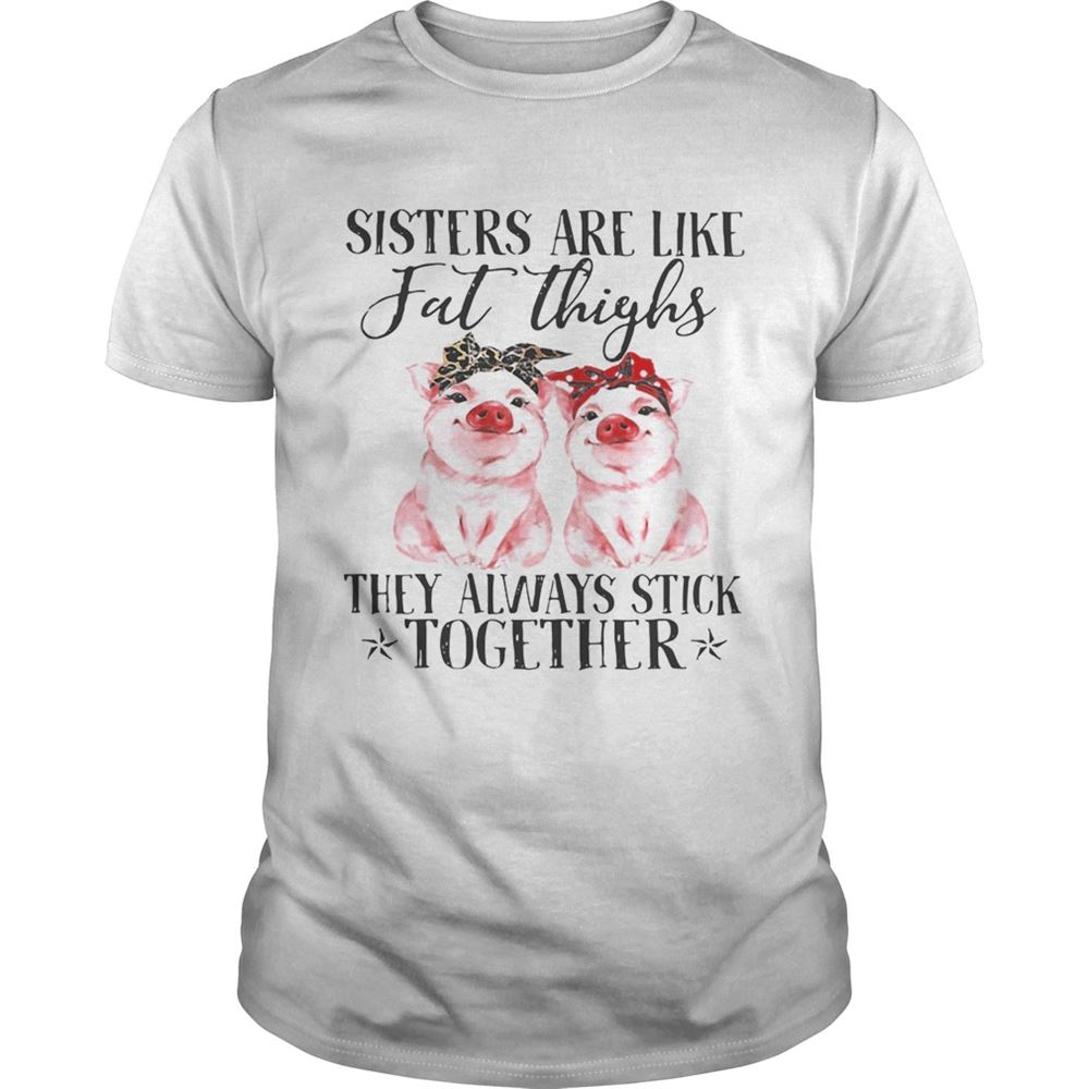 Awesome Pig Sisters Are Like Fat Thighs They Always Stick Together Shirt 