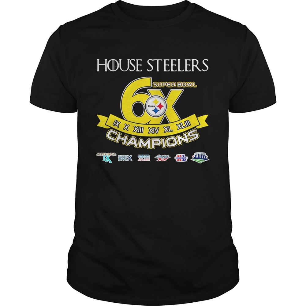 Best Pittsburgh Steelers House Steelers Super Bowl 6x Game Of Thrones Tshirt 