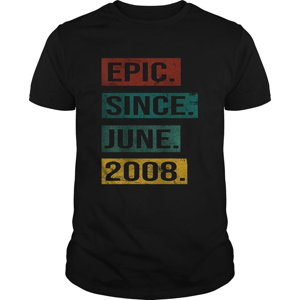Amazing Premium Epic Since June 2008 11 Years Retro Vintage Bithday Gift Shirt 