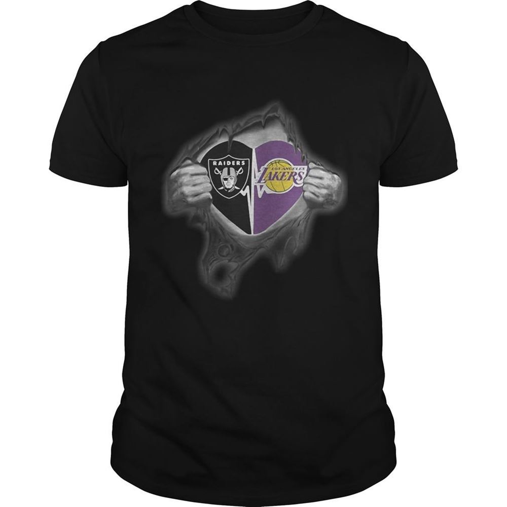 Gifts Raiders Lakers Its In My Heart Inside Me Shirt 