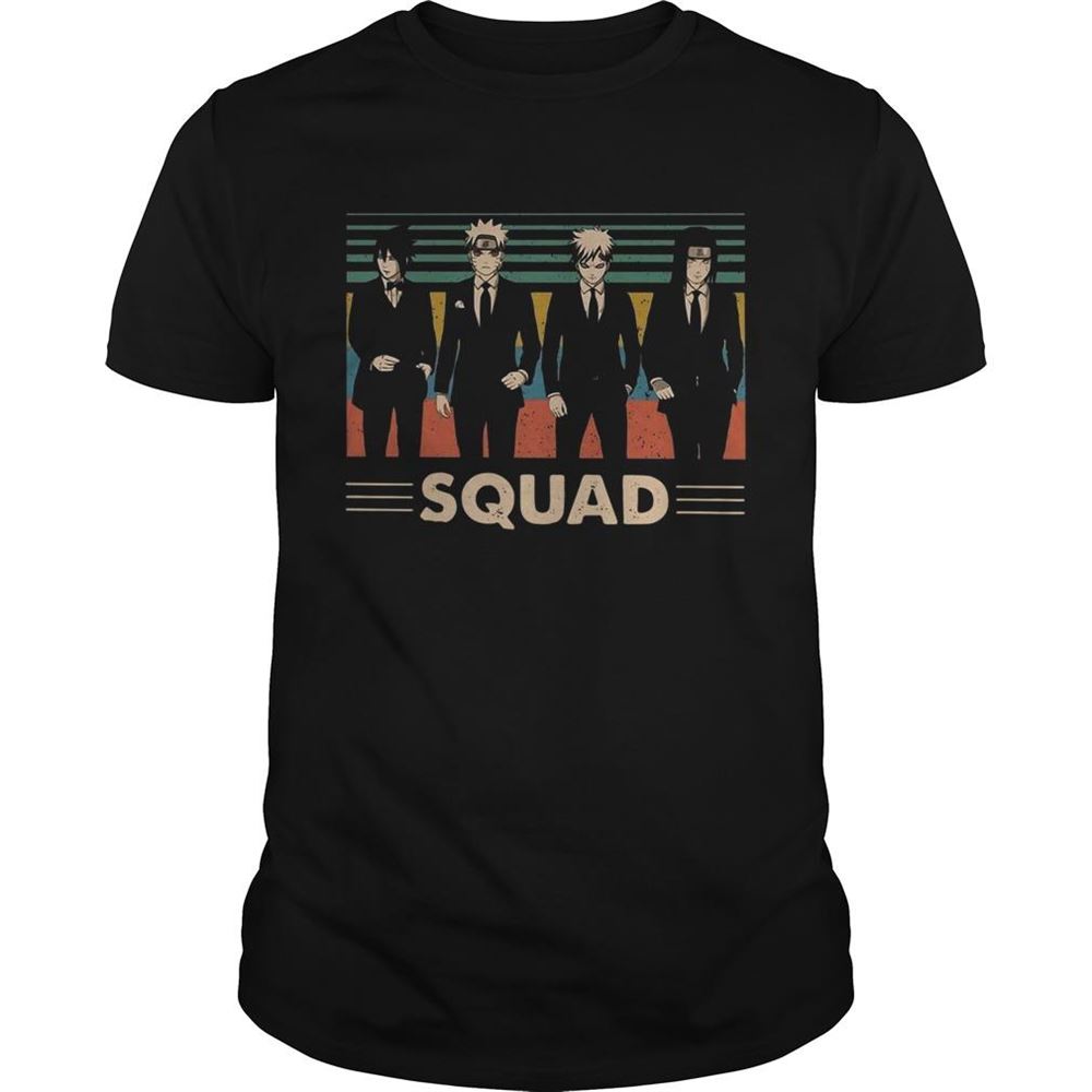 Amazing Sasuke Naruto Gaara Neji Squad Vintage Shirt 