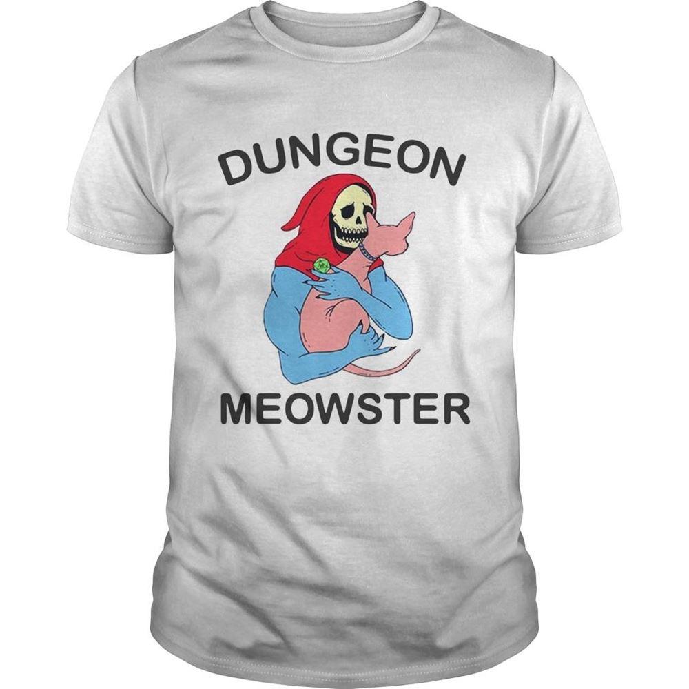Interesting Skull Hugging Cat Dungeon Meowster Shirt 